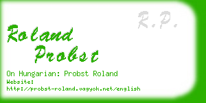 roland probst business card